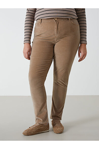 LC Waikiki Narrow Fit Velvet Women's Trousers