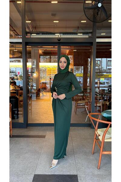 HB MODA COLLECTİON DRAPELİ ELBİSE