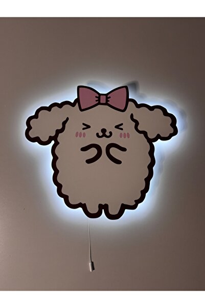 UViolets Dekoratif Ahşap Baskılı Sanrio Macaroon Çocuk Odası Gece Lambası 34*30