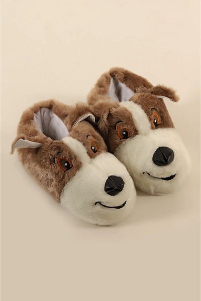 LANDSHOES Παντόφλες Unisex Μαλακή Άνετη Σόλα Ζεστή Φόδρα Dog Slippers