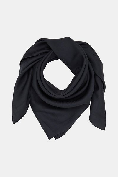 Vakko Μεταξωτό Φουλάρι Jacquard Twill - Πλαίσιο - Navy Blue