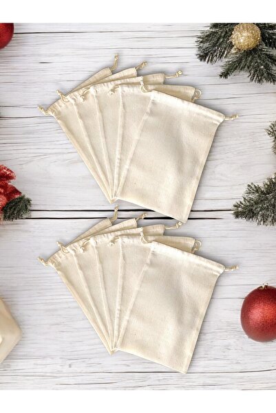 Fulia Elegance 10 Adet Ham Bez Kese | Büzgülü Bez Torba | 14x22cm