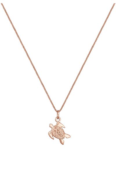 ELLI Halskette Damen Panzerkette Schildkröte Anhänger Sonne in 925 Sterling Silber