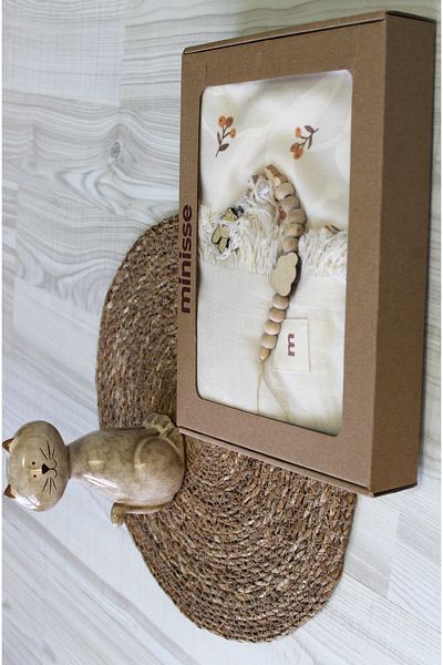 Minisse Barbosa Minisse Muslin and Blanket Set - Pacifier Holder Gift
