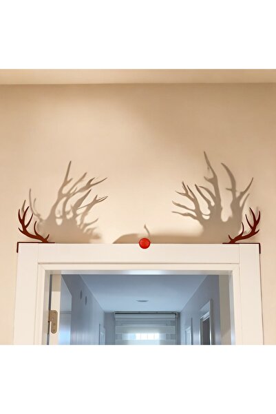 Bonolupo عيد الميلاد مخصص الغزلان حافة الباب إطار عيد الميلاد زخرفة عيد الميل...