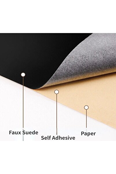 RAVZADERİ 50 X 150 Cm Yapışkanlı Süet Deri Kumaş