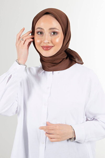 haremscarfs Φουλάρι Brisa Vual σε χρώμα σοκολατένιο καφέ