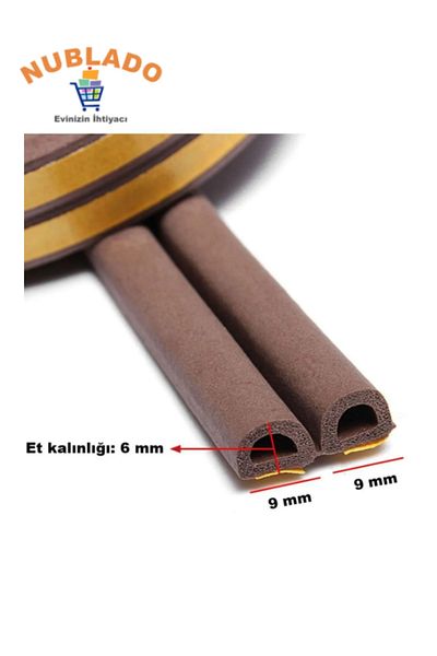 NUBLADO Adhesive 7.5X2=15 Meters (Brown) Door Window Tape Wick Cold Rubber Tapes.