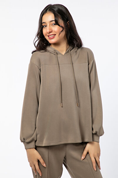 RİNA Basic Hoodies_S_Khaki