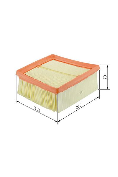 Bosch 0986Tf0078 Air Filter for Cordoba 02-09 -Polo 01 Ibiza Iv 02-09 -Fabia 00-08 1.4-1.8-1.9Tdi Gnzrz