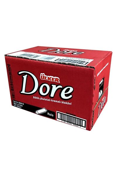 Ülker Milk Cream Filled Chocolate Biscuit Dore 86 Grams x 24 Pieces (Total 2064 Grams)