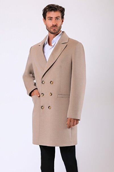 Leather Club Bej Alexander Kaşmir Kaban