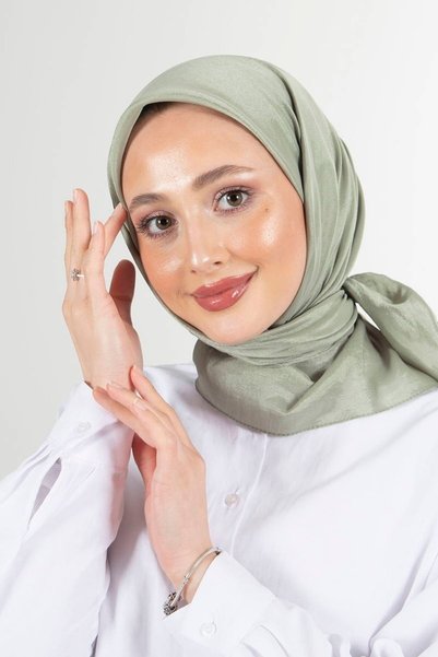 haremscarfs Brisa Voile Scarf Cagla Green Color