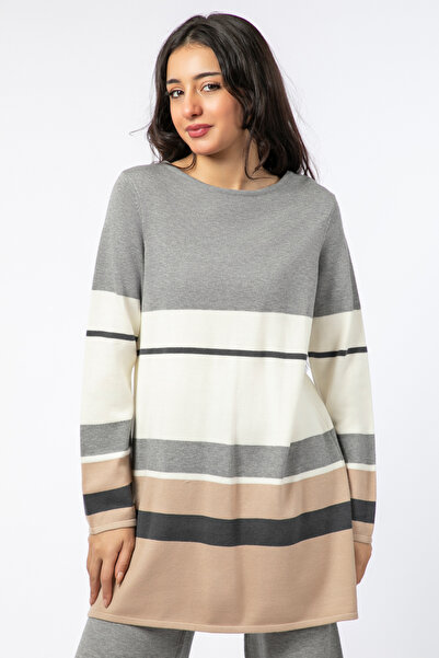 RİNA Preppy Sports Sweater_L_Mixed Colo