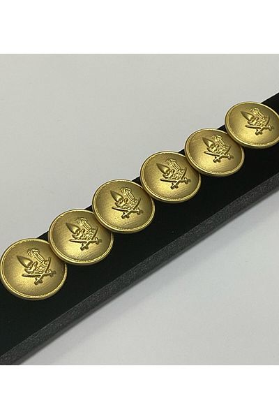 karantuhafiye Trench Coat Jacket Button / Gold/ Set of 6 / 2.3 cm