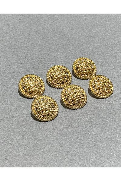 karantuhafiye Jacket Button Mesh Model Special Coating Gold Set of 6