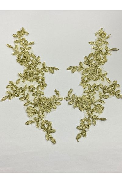 karantuhafiye Glitter and Guipure Applique - Set of 2