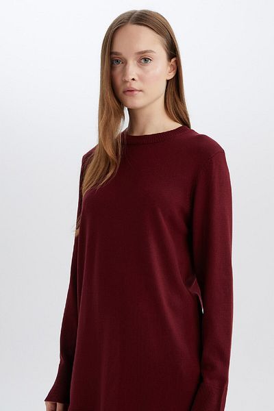 DeFacto Crew Neck Slit Regular Fit Sweater Tunic - H3431Az24Au