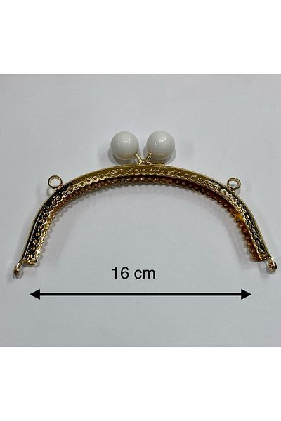 karantuhafiye Bag and Wallet Clip Oval 16 Cm Model with Pearls