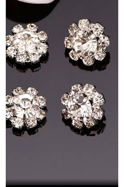 karantuhafiye Stoned Button Flower Model Set of 4 1.8 Cm