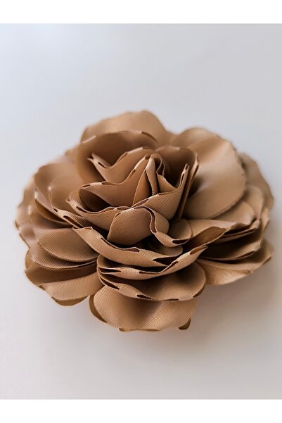 karantuhafiye Broş /çift Katlı Kumaş Çiçek Broş (10 CM)