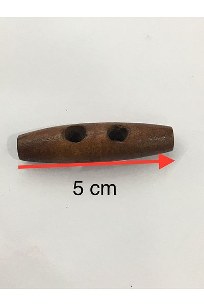 karantuhafiye Dark Wooden Shepherd Button - Set of 5 / 5 cm