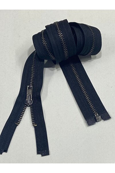 karantuhafiye Demir Diş Kaban Mont Fermuarı 100 cm Siyah/ Antrasit Diş 5 Numara