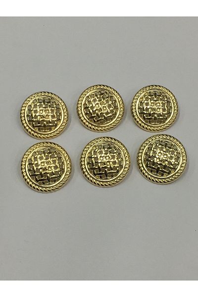 karantuhafiye Trench Coat And Jacket Button Set Mesh Model Gold