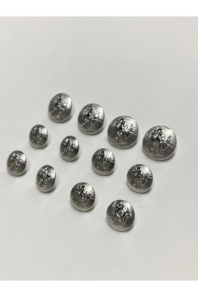 karantuhafiye Blazer Jacket Button Set Silver / Emblem Model 2 Cm And 1.5