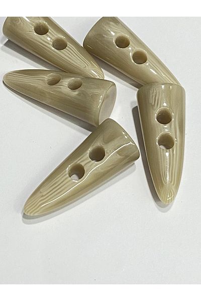 karantuhafiye Beige Colored 4 cm Shepherd Button - Set of 5, Melted Series