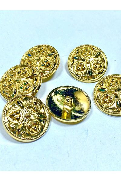 karantuhafiye Coat Coat Button / Metal Button / Gold / 3 Cm / Set of 6/mde