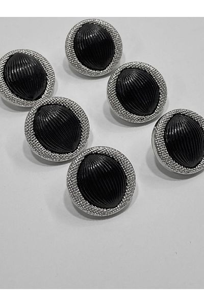 karantuhafiye Black Silver Framed Cardigan and Vest Set - Set of 6 M005