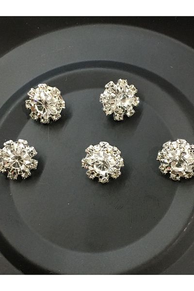 karantuhafiye Stoned Button Flower Model Set of 5 1.3 Cm
