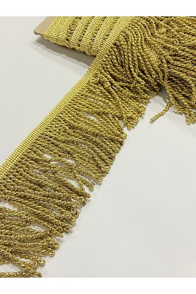 karantuhafiye Glitter Twist Tassel - 1 Merte, 7 cm, Gold Sofa Pillow Cover
