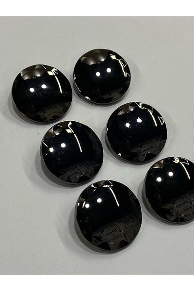 karantuhafiye Metal Button/Coat Coat Length/ Set of 6/2.5 cm/jx015/Black