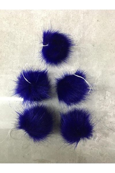 karantuhafiye Pompon 4 Cm Set of 5 Saks Blue