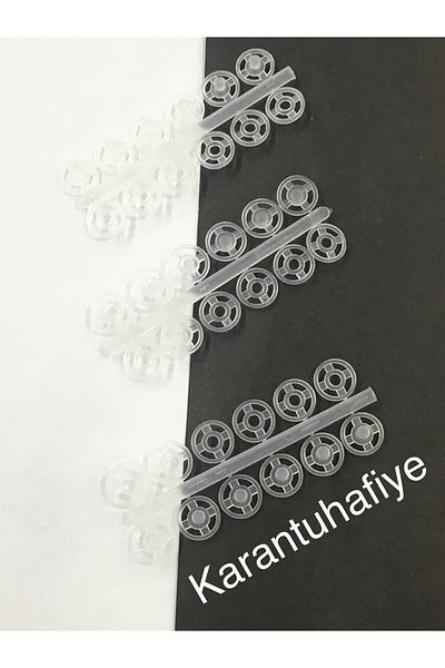 karantuhafiye Snap Fastener Transparent 7 Mm 18 Piece Set