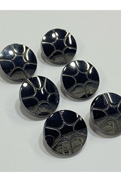 karantuhafiye Metal Button/Cardigan Vest Length/ Set of 6/1.8 cm/jx026/Anthracite