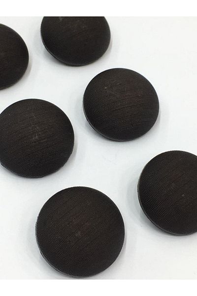 karantuhafiye 6-Piece Dark Brown Matte Pearl Curved Cardigan and Vest Button Set - 1.5 cm (Code:3598)