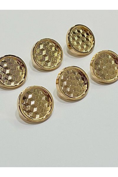 karantuhafiye Metal Button/Cardigan Vest Length/ Set of 6/1.8 cm/jx16/Gold