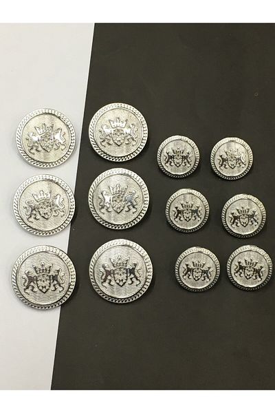 karantuhafiye Coat And Trench Coat Jacket Button Set / Double Lion Model