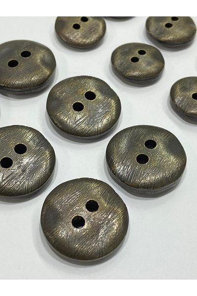 karantuhafiye 6+6 Set Italian Oxide Wavy Trench Coat Jacket Button - (M013)