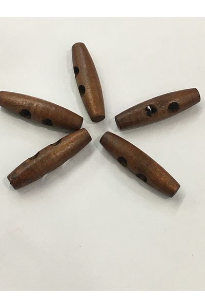 karantuhafiye Dark Wooden Shepherd Button - Set of 5 / 5 cm
