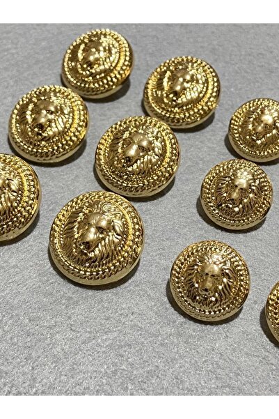 karantuhafiye Blazer Jacket Button Lion Model Special Coating Set of 6 Gold