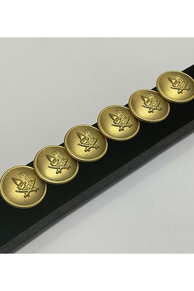 karantuhafiye Trench Coat Jacket Button / Gold/ Set of 6 / 2.3 cm