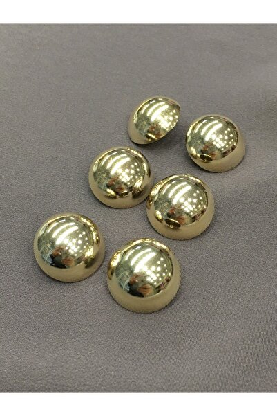 karantuhafiye Trençkot Ceket Düğmesi Takımı Bombeli Gold 6 Lı Set 2 Cm