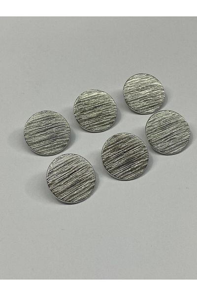karantuhafiye Trench Coat Jacket Button Set Striped Coin Model Silver