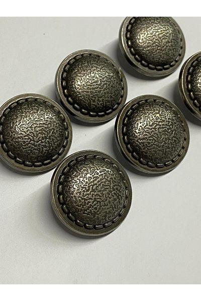 karantuhafiye 6-Piece Oxide Metallized Trench Coat Button Set - 2.5 cm (M293)