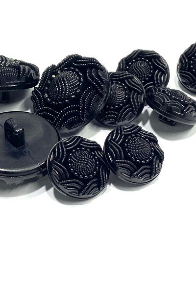karantuhafiye Italian Coat Dupiyes Button / 4+6 Set / Black /M014