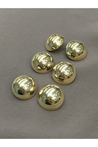 karantuhafiye Trençkot Ceket Düğmesi Takımı Bombeli Gold 6 Lı Set 2 Cm